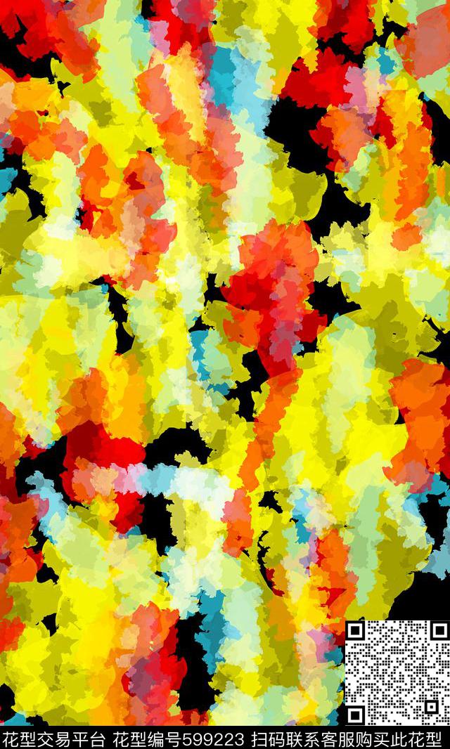 笔刷纹理笔触数码印花华亿平台下载（图片编号: 599223） - 瓦栏（Walan）