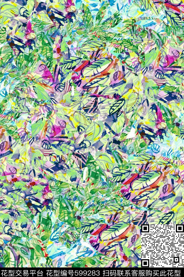 女装四方连续地表肌理数码印花华亿平台下载（图片编号: 599283） - 瓦栏（Walan）