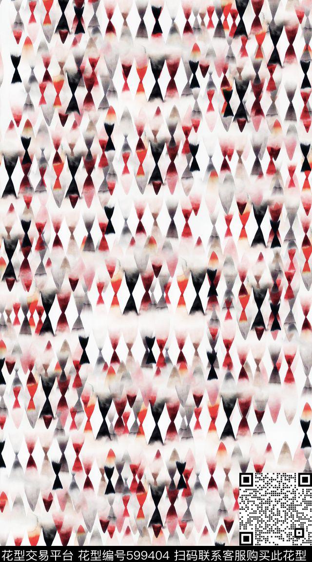 笔触水彩纹理数码印花华亿平台下载（图片编号: 599404） - 瓦栏（Walan）