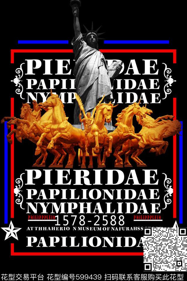 自由女神像石膏骏马数码印花华亿平台下载（图片编号: 599439） - 瓦栏（Walan）