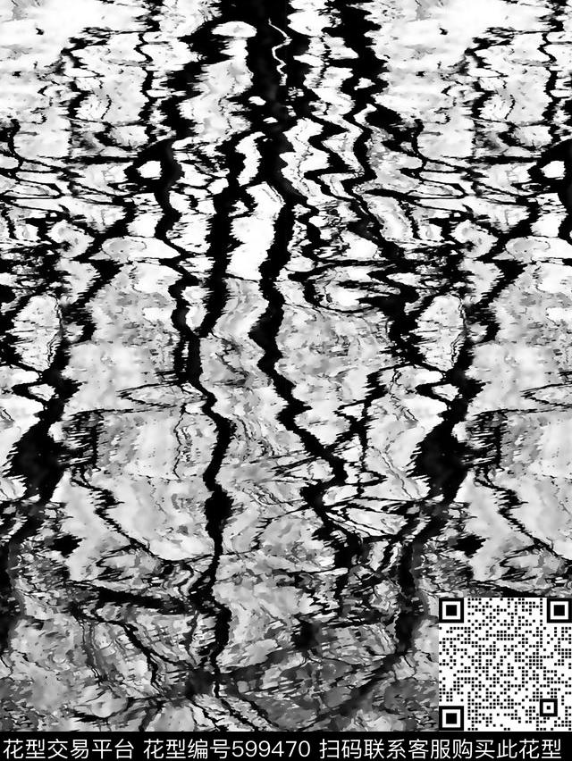 抽象男装水波纹理男装T恤数码印花华亿平台下载（图片编号: 599470） - 瓦栏（Walan）