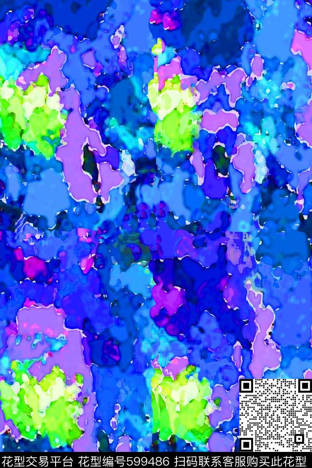 肌理图案缤纷色彩纹理数码印花华亿平台下载（图片编号: 599486） - 瓦栏（Walan）