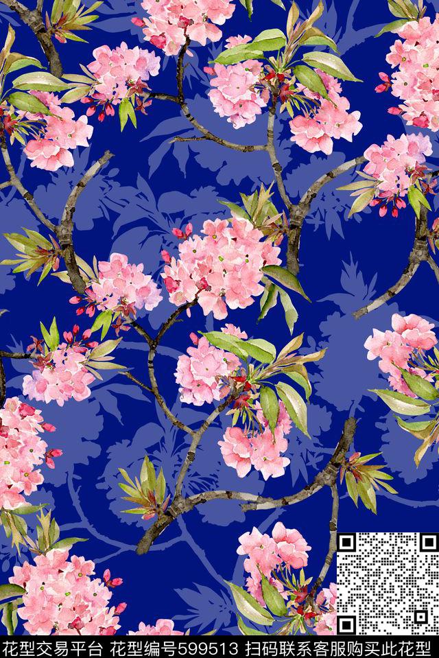 工笔画中国风外套印花数码印花华亿平台下载（图片编号: 599513） - 瓦栏（Walan）