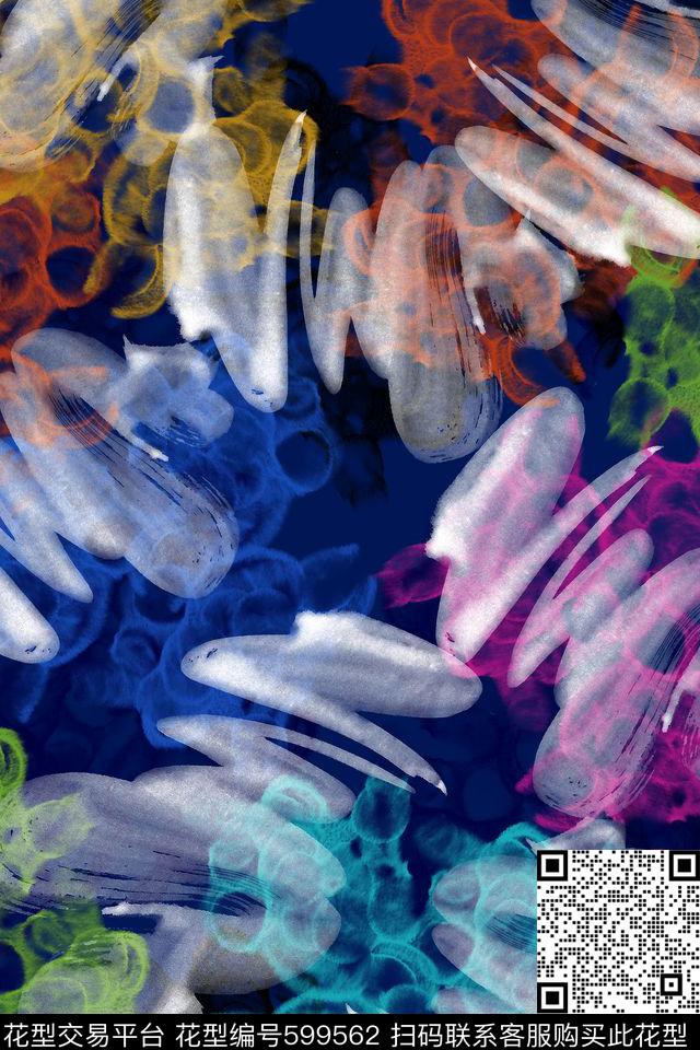 肌理女装几何数码印花华亿平台下载（图片编号: 599562） - 瓦栏（Walan）