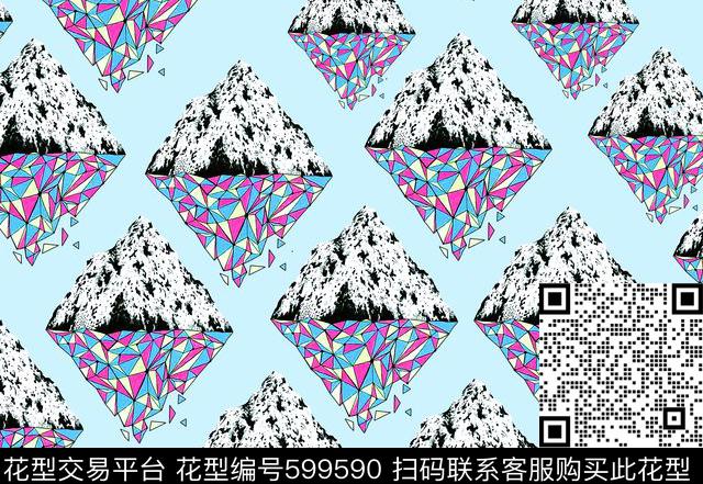 港风黑暗潮牌数码印花华亿平台下载（图片编号: 599590） - 瓦栏（Walan）