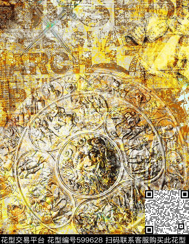 男装T骑士欧洲数码印花华亿平台下载（图片编号: 599628） - 瓦栏（Walan）