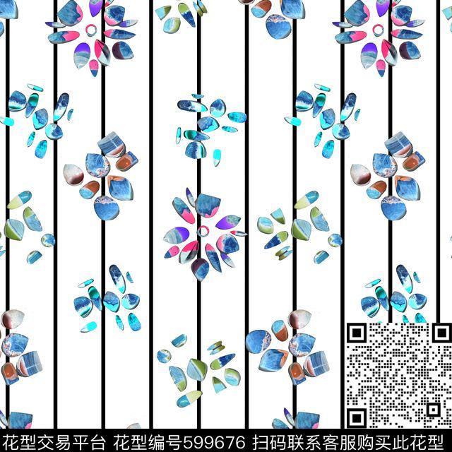 细条纹条纹宝石数码印花华亿平台下载（图片编号: 599676） - 瓦栏（Walan）