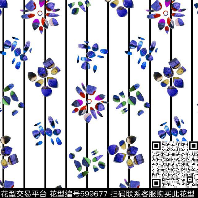 细条纹条纹宝石数码印花华亿平台下载（图片编号: 599677） - 瓦栏（Walan）