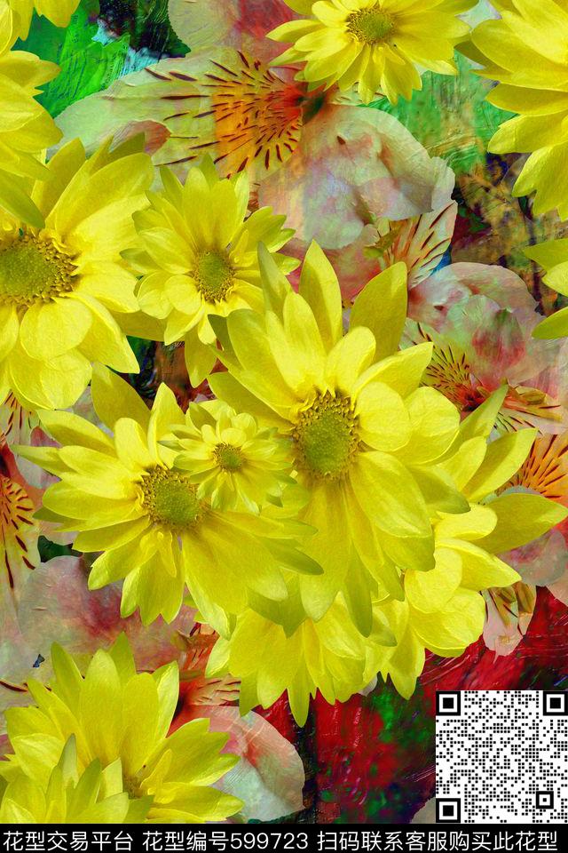 民族风中国风风景数码印花华亿平台下载（图片编号: 599723） - 瓦栏（Walan）