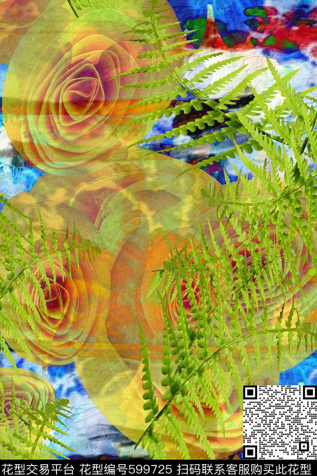 中国风民族风波西米亚数码印花华亿平台下载（图片编号: 599725） - 瓦栏（Walan）