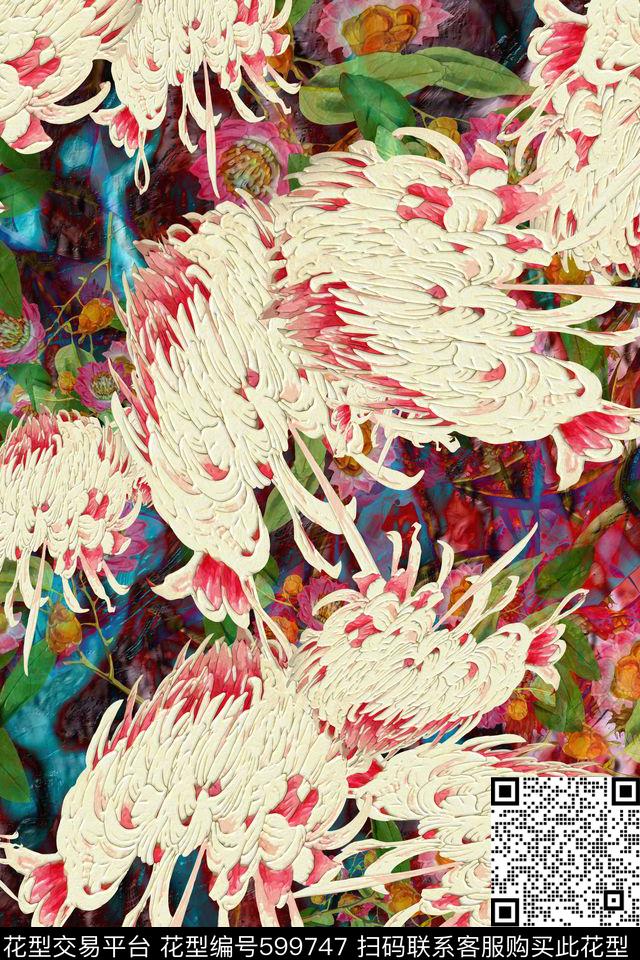 波西米亚趣味风景数码印花华亿平台下载（图片编号: 599747） - 瓦栏（Walan）