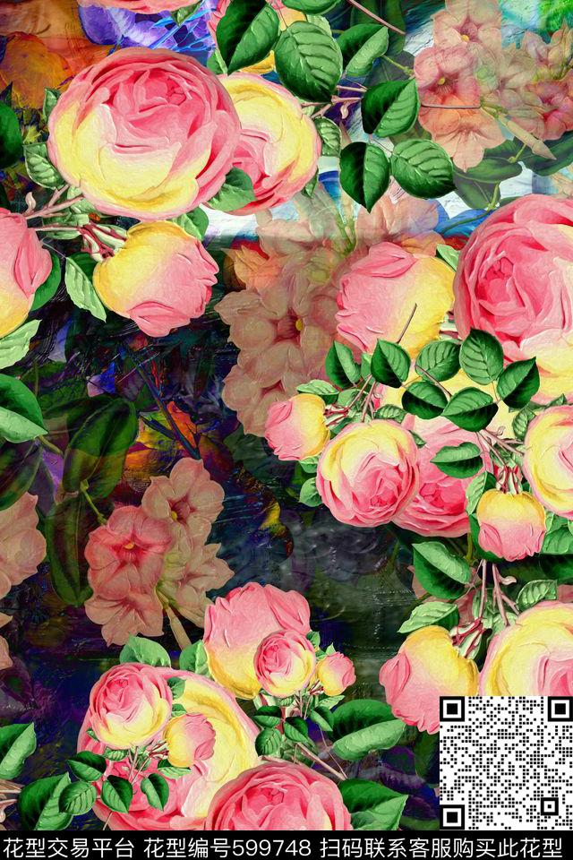 风景中国风波西米亚数码印花华亿平台下载（图片编号: 599748） - 瓦栏（Walan）