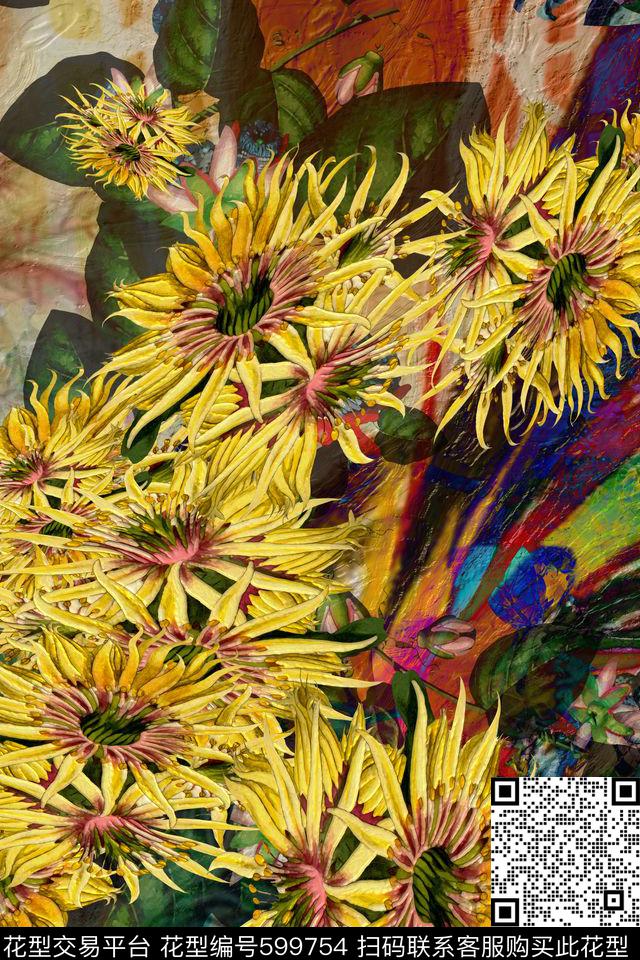 风景中国风波西米亚数码印花华亿平台下载（图片编号: 599754） - 瓦栏（Walan）