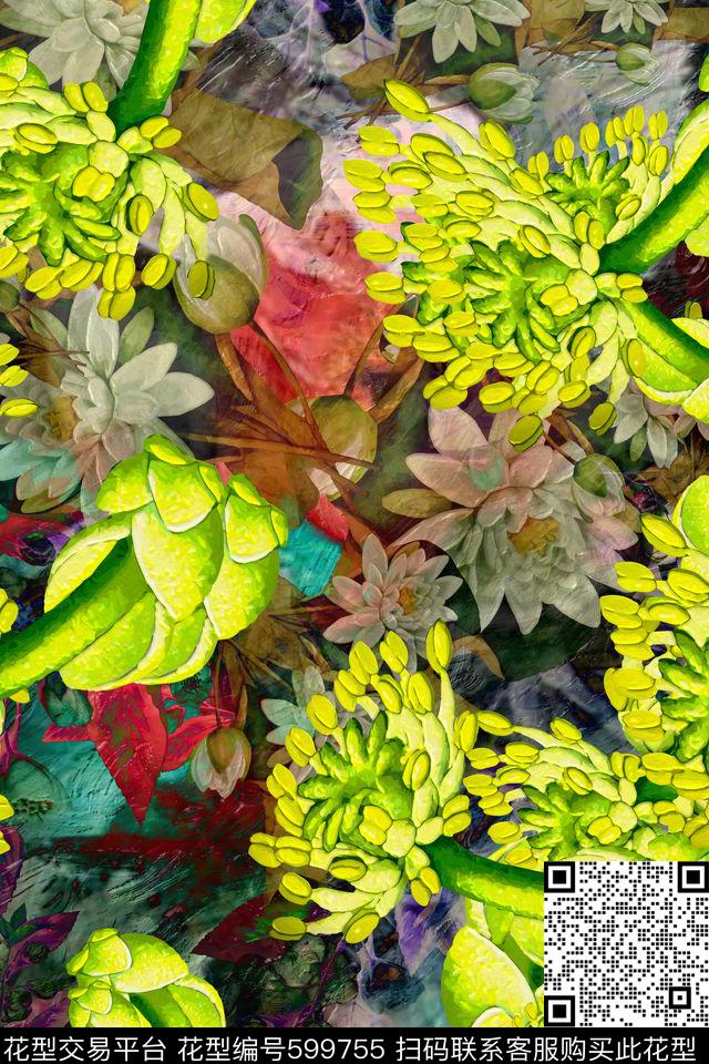 波西米亚民族风风景数码印花华亿平台下载（图片编号: 599755） - 瓦栏（Walan）