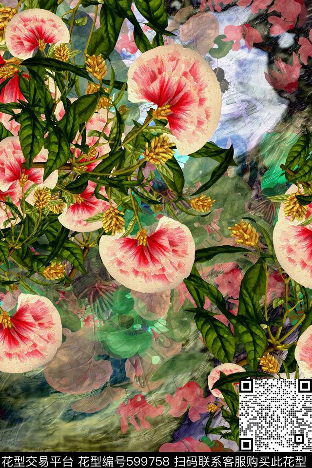 风景中国风趣味数码印花华亿平台下载（图片编号: 599758） - 瓦栏（Walan）