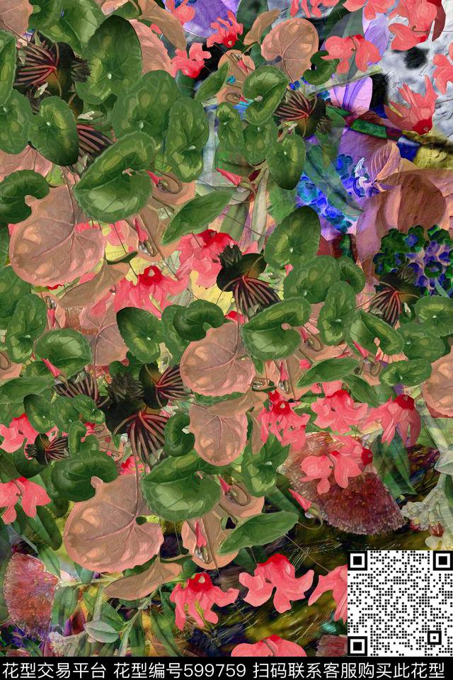 趣味波西米亚民族风数码印花华亿平台下载（图片编号: 599759） - 瓦栏（Walan）