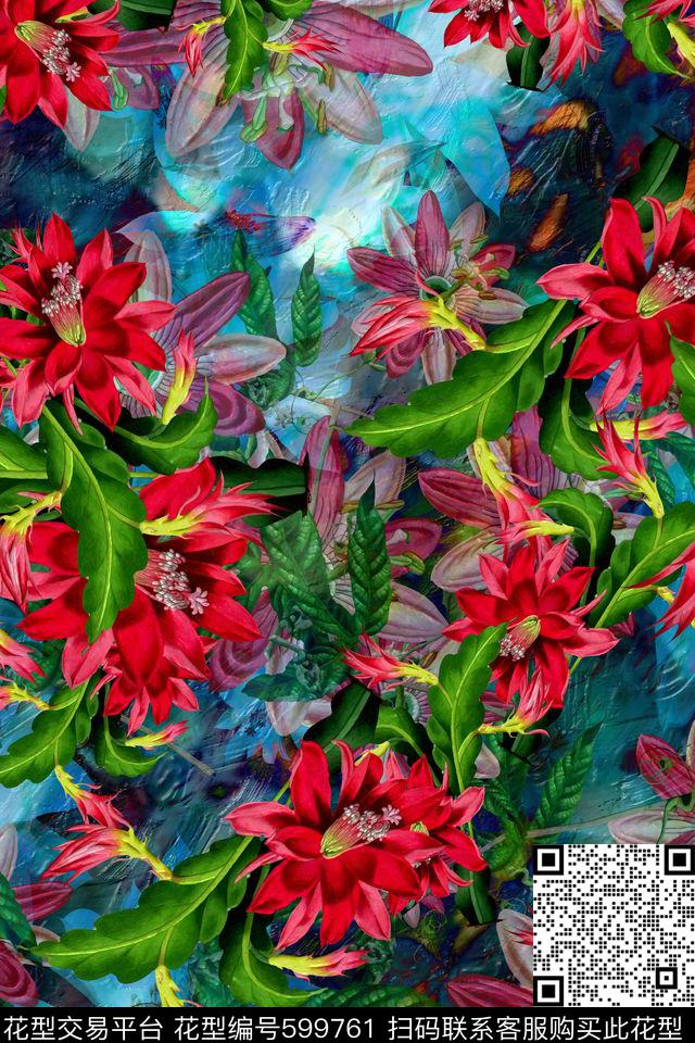 民族风波西米亚中国风数码印花华亿平台下载（图片编号: 599761） - 瓦栏（Walan）