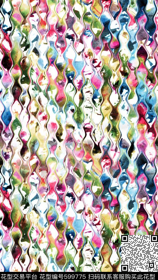 女装男装T水墨迷彩数码印花华亿平台下载（图片编号: 599775） - 瓦栏（Walan）