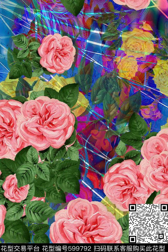 趣味民族风波西米亚数码印花华亿平台下载（图片编号: 599792） - 瓦栏（Walan）