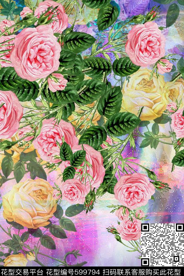 小清新波西米亚民族风数码印花华亿平台下载（图片编号: 599794） - 瓦栏（Walan）