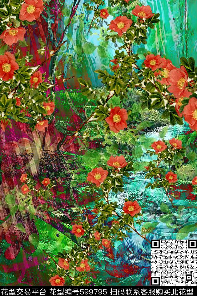 中国风趣味民族风数码印花华亿平台下载（图片编号: 599795） - 瓦栏（Walan）