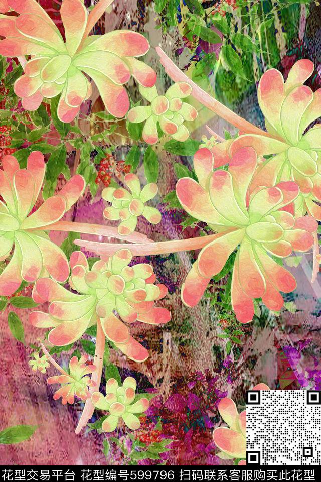 趣味中国风民族风数码印花华亿平台下载（图片编号: 599796） - 瓦栏（Walan）