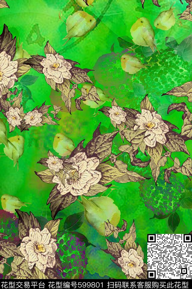 植物风景民族风波西米亚数码印花华亿平台下载（图片编号: 599801） - 瓦栏（Walan）