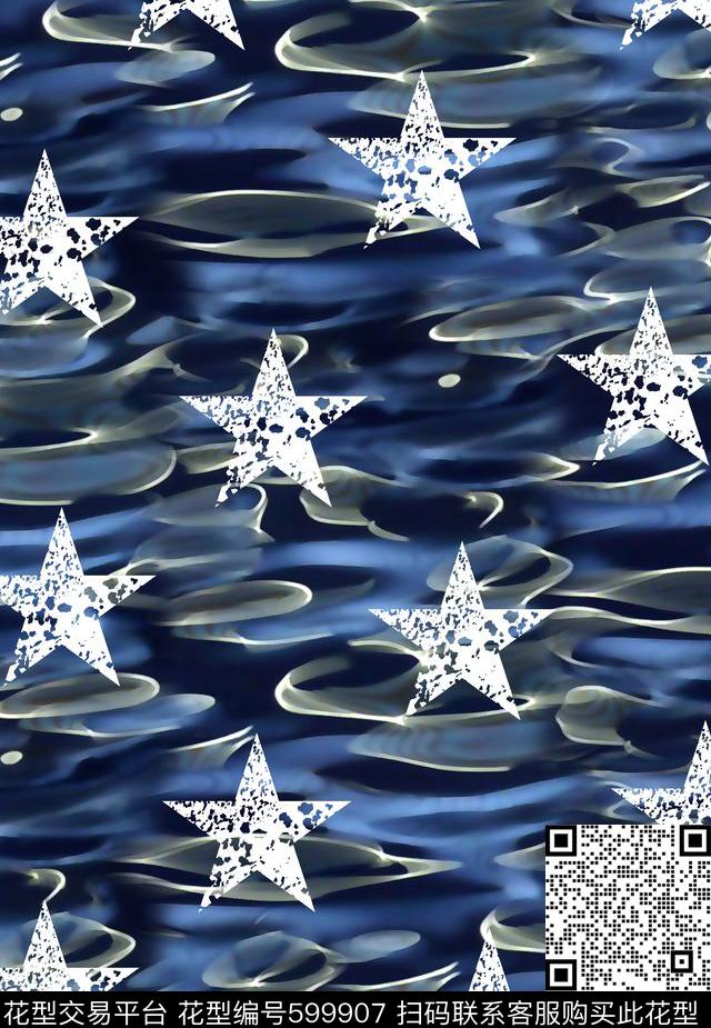 五角星迷彩纹理男装衬衫数码印花华亿平台下载（图片编号: 599907） - 瓦栏（Walan）