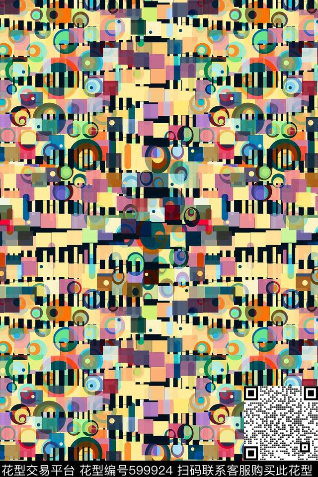 抽象时尚迷幻传统印花华亿平台下载（图片编号: 599924） - 瓦栏（Walan）