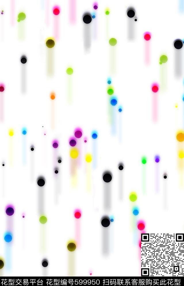 圆点波点女装数码印花华亿平台下载（图片编号: 599950） - 瓦栏（Walan）