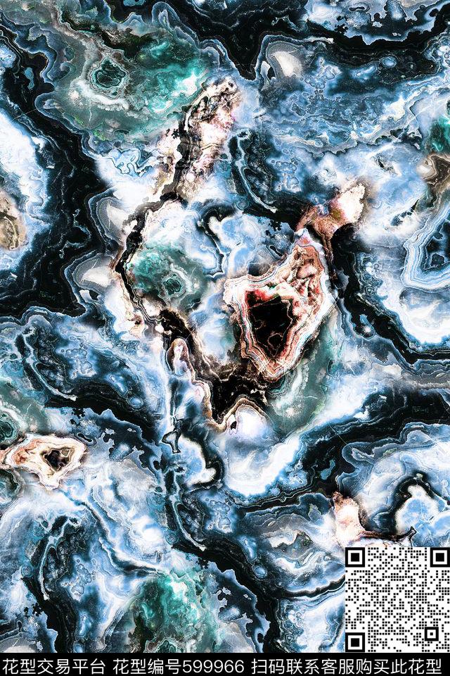 抽象大理石纹理数码印花华亿平台下载（图片编号: 599966） - 瓦栏（Walan）