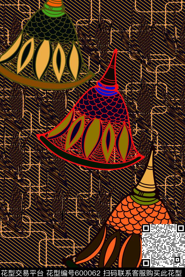 土耳其贵族传统纹饰结合那不勒斯风情手花数码印花华亿平台下载（图片编号: 600062） - 瓦栏（Walan）