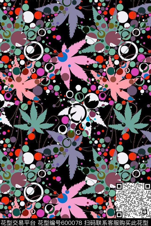 抽象创意潮流时尚时尚传统印花华亿平台下载（图片编号: 600078） - 瓦栏（Walan）