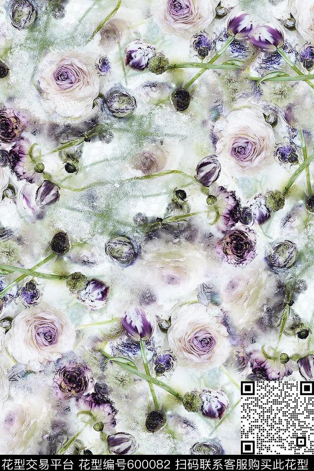 女装笔触艺术数码印花华亿平台下载（图片编号: 600082） - 瓦栏（Walan）