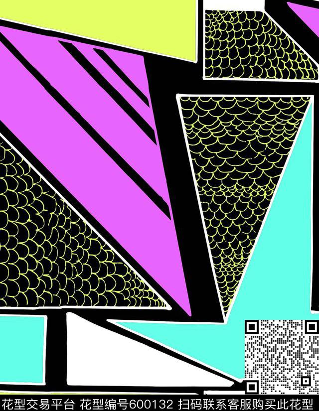 肌理几何定位传统印花华亿平台下载（图片编号: 600132） - 瓦栏（Walan）