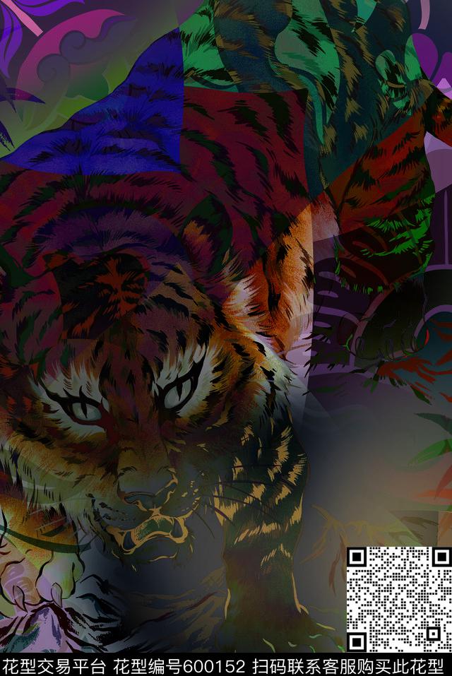 迷幻极致诱惑新浪潮主义电子风自赏个性定制【情侣装可混搭】潮爆主义新宿风原创设计数码印花华亿平台下载（图片编号: 600152） - 瓦栏（Walan）