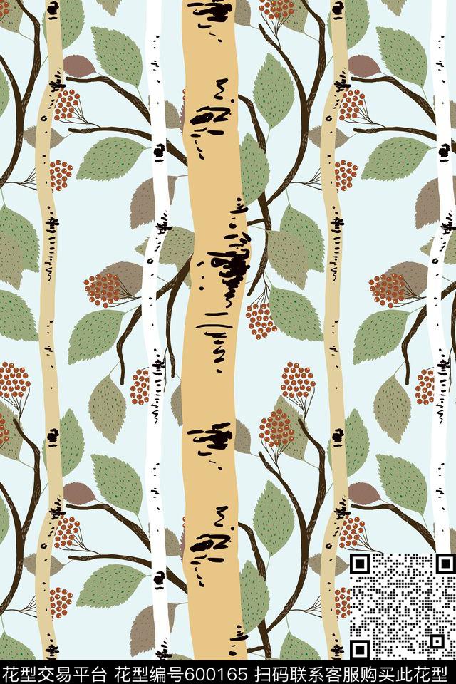 休闲风潮流时尚树林传统印花华亿平台下载（图片编号: 600165） - 瓦栏（Walan）