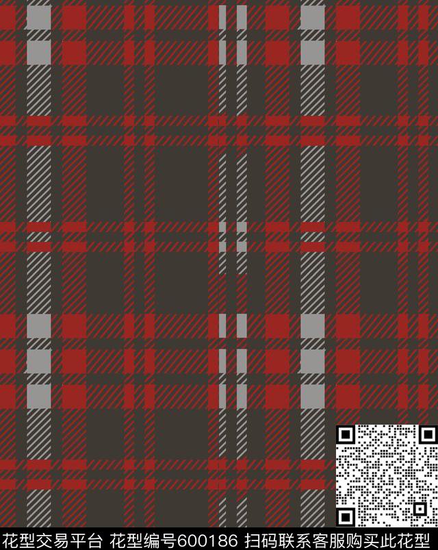 格子撞色绅士数码印花华亿平台下载（图片编号: 600186） - 瓦栏（Walan）