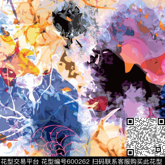 几何抽象乱花数码花数码印花华亿平台下载（图片编号: 600262） - 瓦栏（Walan）