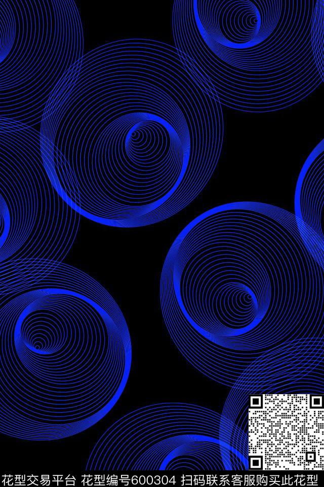 几何线条螺旋传统印花华亿平台下载（图片编号: 600304） - 瓦栏（Walan）