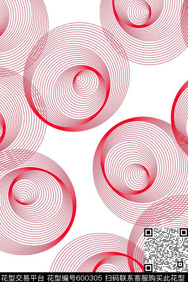 几何线条螺旋传统印花华亿平台下载（图片编号: 600305） - 瓦栏（Walan）