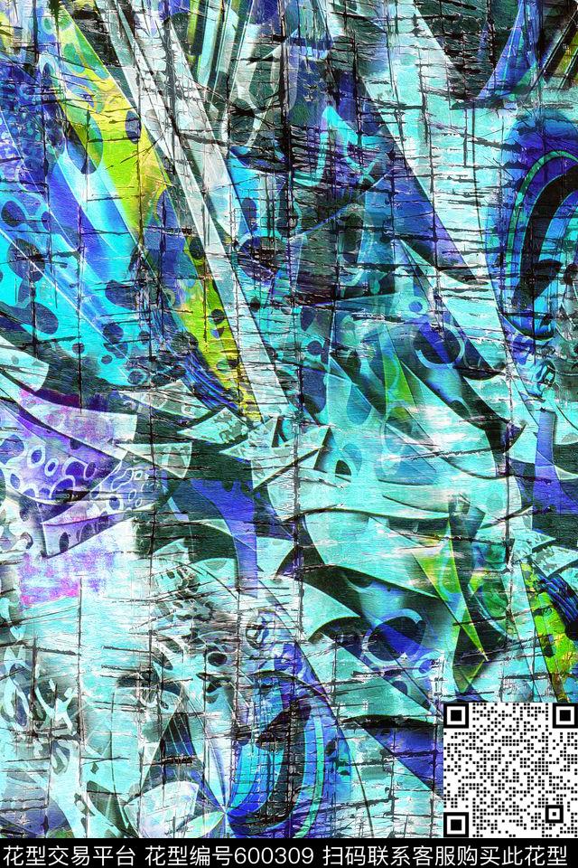 零点--抽象零点--男装趣味数码印花华亿平台下载（图片编号: 600309） - 瓦栏（Walan）