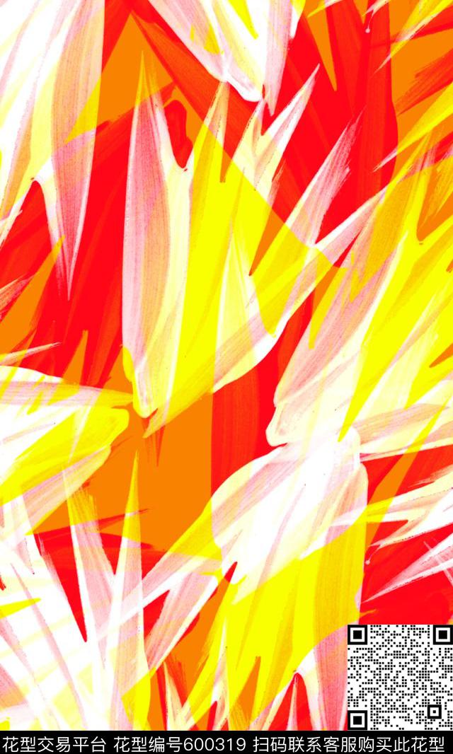 抽象色块数码印花华亿平台下载（图片编号: 600319） - 瓦栏（Walan）