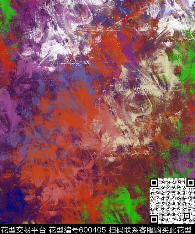 个性时尚绚丽数码印花华亿平台下载（图片编号: 600405） - 瓦栏（Walan）