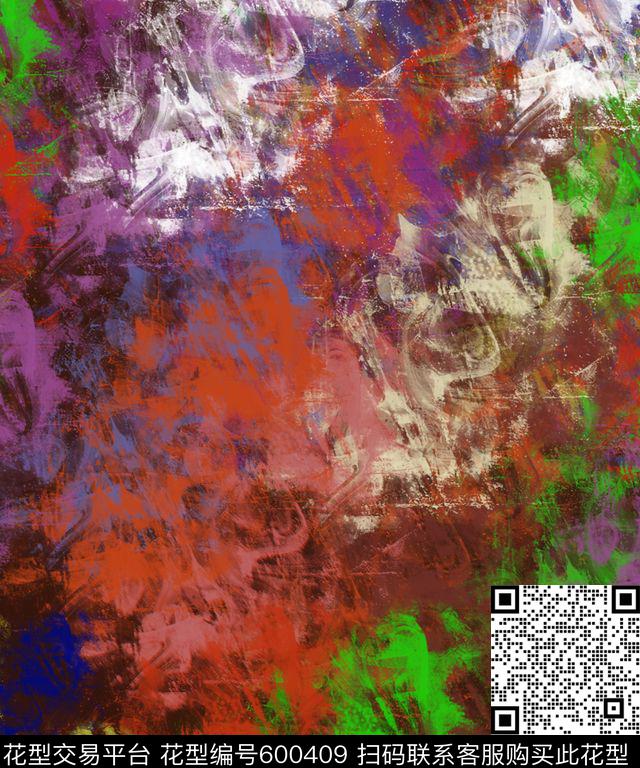 个性时尚绚丽数码印花华亿平台下载（图片编号: 600409） - 瓦栏（Walan）