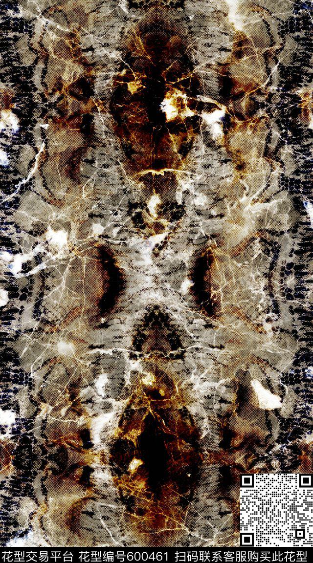 抽象纹理大理石数码印花华亿平台下载（图片编号: 600461） - 瓦栏（Walan）