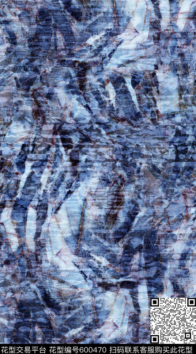 抽象纹理大理石数码印花华亿平台下载（图片编号: 600470） - 瓦栏（Walan）