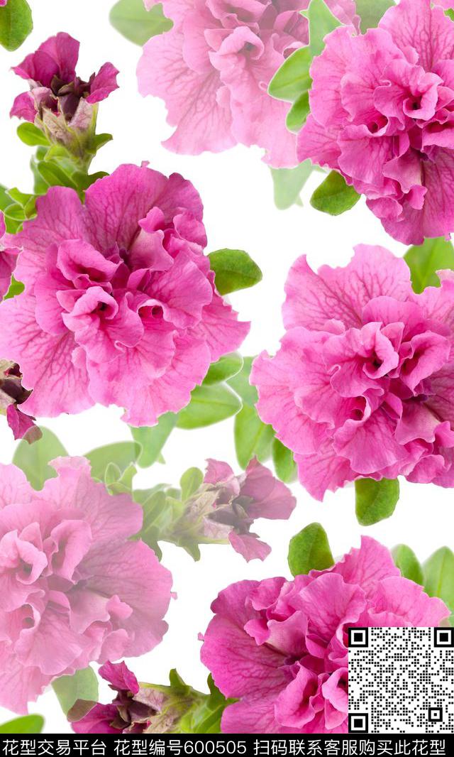 花朵花卉牡丹数码印花华亿平台下载（图片编号: 600505） - 瓦栏（Walan）