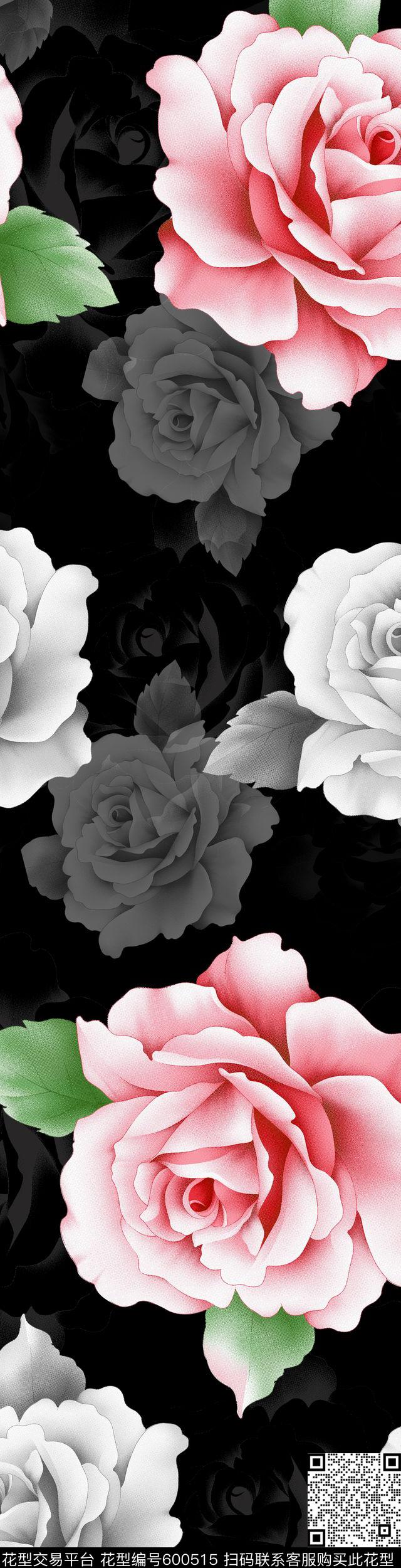 家纺床品花卉数码印花华亿平台下载（图片编号: 600515） - 瓦栏（Walan）