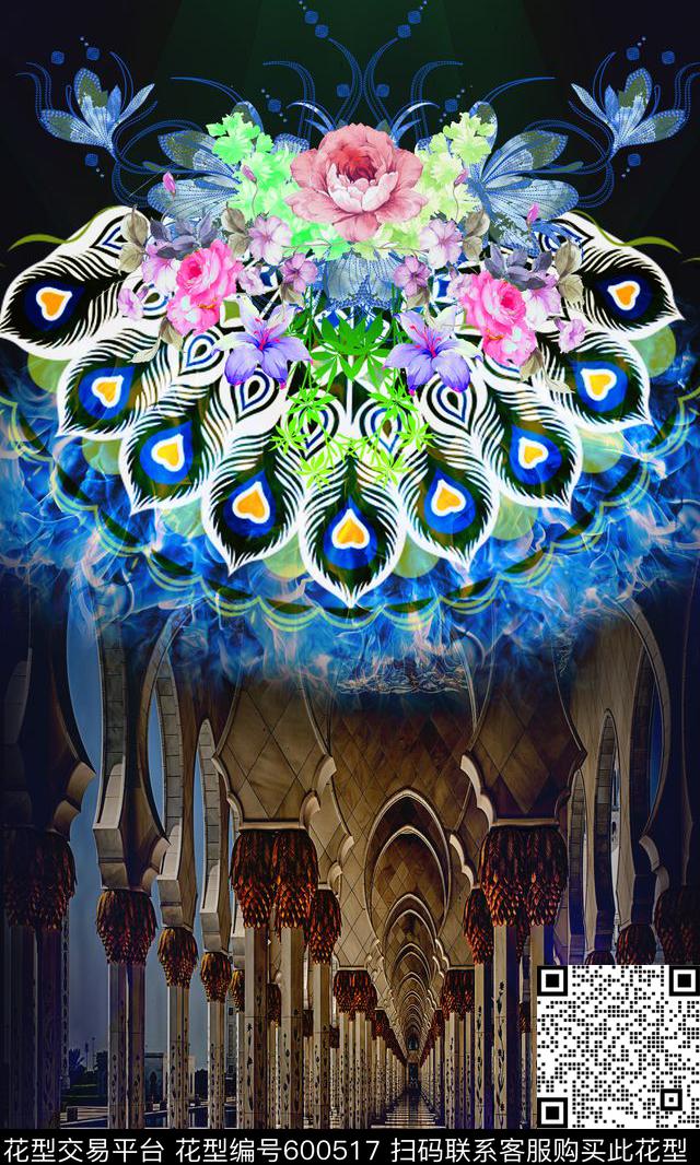 抽象零点--男装定位数码印花华亿平台下载（图片编号: 600517） - 瓦栏（Walan）